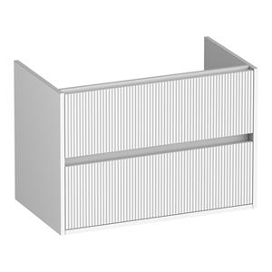 Brauer Adore Wavy onderkast ribbelfront 80cm met 2 softclose lades wit mat