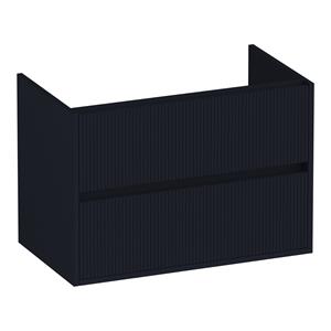 Brauer Adore Wavy onderkast ribbelfront 80cm met 2 softclose lades zwart mat