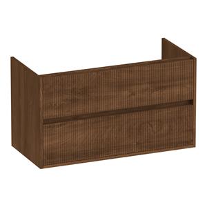 Brauer Adore Wavy onderkast ribbelfront 100cm met 2 softclose lades forest cacao