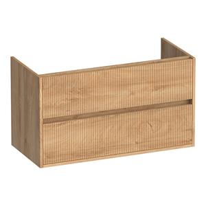 Brauer Adore Wavy onderkast ribbelfront 100cm met 2 softclose lades forest tan