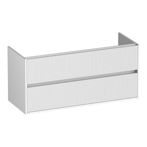 Brauer Adore Wavy onderkast ribbelfront 120cm met 2 softclose lades wit mat