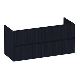 Brauer Adore Wavy onderkast ribbelfront 120cm met 4 softclose lades zwart mat