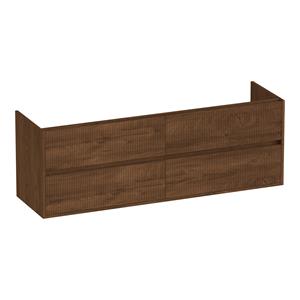 Brauer Adore Wavy onderkast ribbelfront 160cm met 4 softclose lades forest cacao