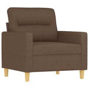 vidaXL 4-delige Loungeset met kussens stof bruin