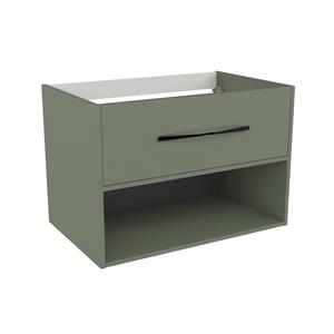 Allibert Wastafelonderkast Galaxy 80cm Eucalyptus Groen Enkele Wastafel + Lade