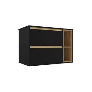 Allibert Wastafelonderbouw Volea 80cm 2 Lades & 2 Nissen Zwart
