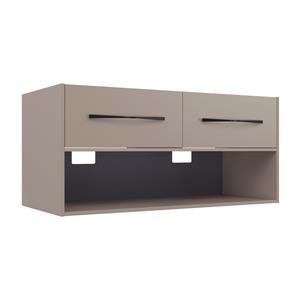 Allibert Wastafelonderkast Galaxy 120cm Kaolin Grijs Dubbele Wastafel + Lade