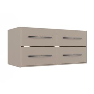 Allibert Wastafelonderkast Galaxy 120cm Kaolin Grijs Dubbele Wastafel