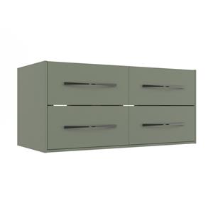 Allibert Wastafelonderkast Galaxy 120cm Eucalyptus Groen Dubbele Wastafel