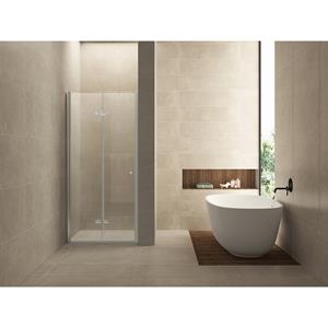 Wiesbaden Maki Nisdeur Vouwbaar Links - 800x2000x8mm- NANO - Helder Glas/Chroom
