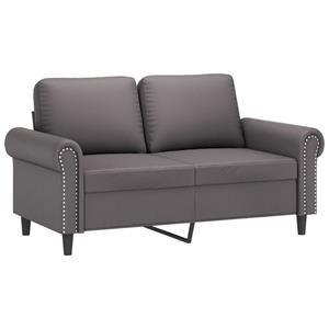 vidaXL 3-delige Loungeset met kussens kunstleer grijs