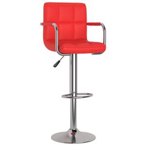 vidaXL Barstoelen 2 st kunstleer rood