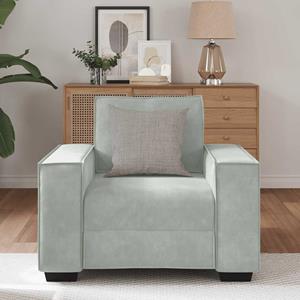 vidaXL Fauteuil 60 cm fluweel lichtgrijs