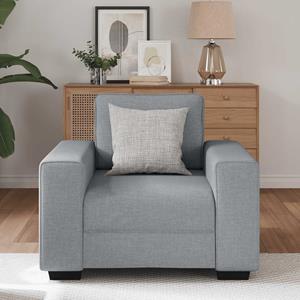 vidaXL Fauteuil 60 cm stof lichtgrijs