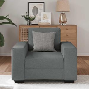 vidaXL Fauteuil 60 cm stof donkergrijs