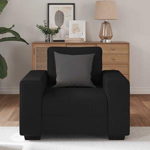 vidaXL Fauteuil 60 cm stof zwart