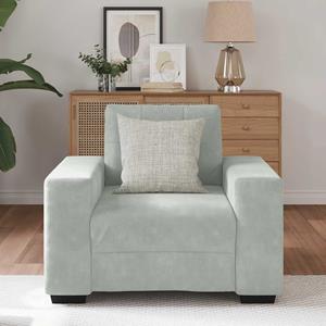 vidaXL Fauteuil 60 cm fluweel lichtgrijs