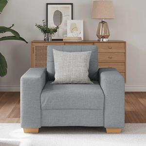 vidaXL Fauteuil 60 cm stof lichtgrijs