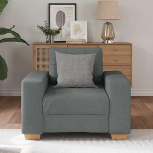 vidaXL Fauteuil 60 cm stof donkergrijs