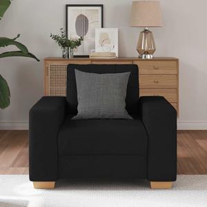 vidaXL Fauteuil 60 cm stof zwart
