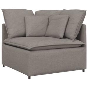 vidaXL Modulaire bank met kussens stof taupe