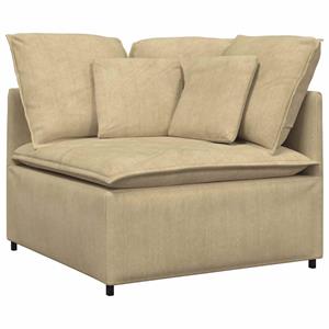 vidaXL Modulaire bank met kussens corduroy stof lichtgroen grijs