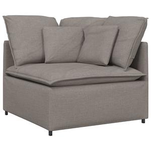 vidaXL Modulaire bank met kussens stof taupe