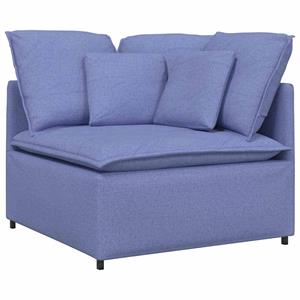 vidaXL Modulaire bank met kussens stof jeansblauw