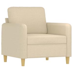 vidaXL 4-delige Loungeset met kussens stof crèmekleurig
