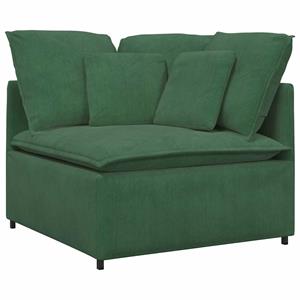 vidaXL Modulaire bank met kussens corduroy stof jungle groen