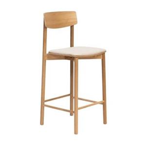 Bronx71 Scandinavische barkruk Inez naturel eiken| off white 70 cm