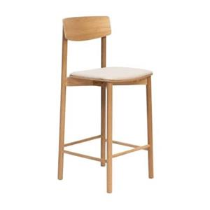 Bronx71 Scandinavische barkruk Jane naturel eiken| off white 80 cm