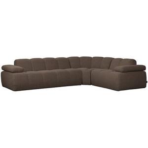 Woood Mojo Hoekbank Rechts - Bouclé - Bruin Melange - 74x310x230