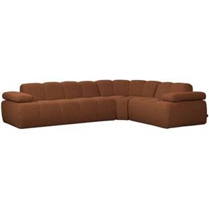 Woood Mojo Hoekbank Rechts - Bouclé - Roestbruin Melange - 74x310x230