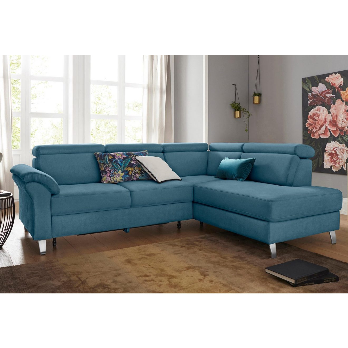 Sit&more Hoekbank Arngast L-vorm met verstelbare hoofdsteun en binnenvering