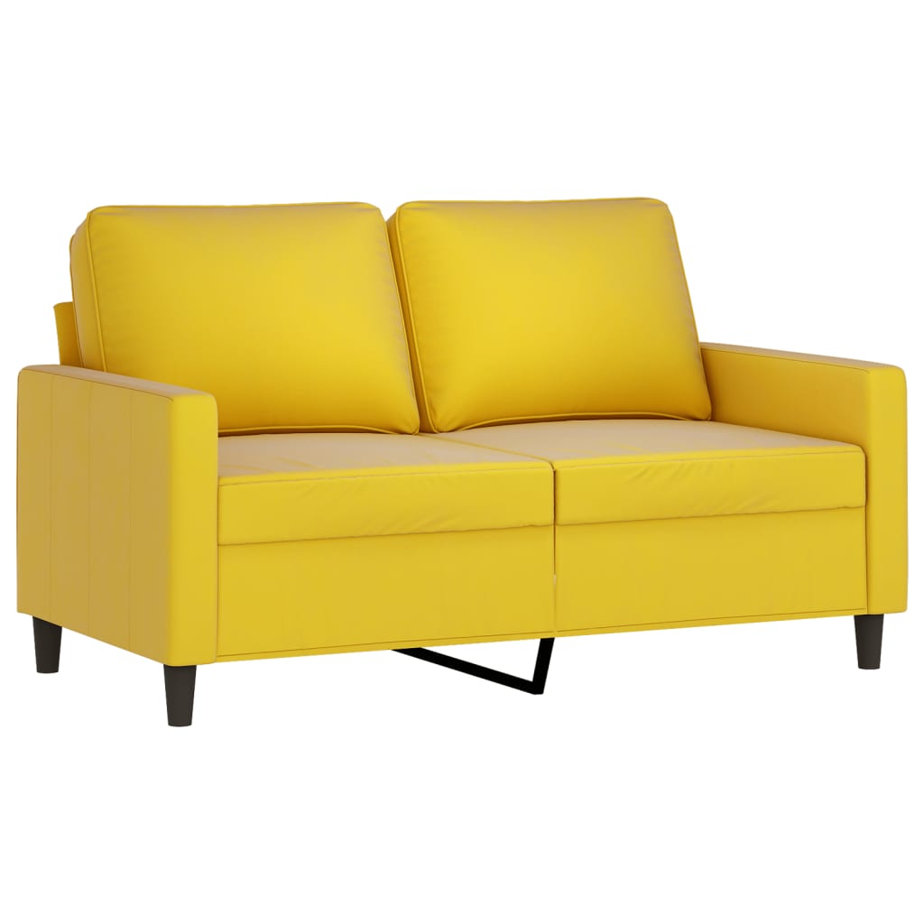 vidaXL 3-delige Loungeset met kussens fluweel geel