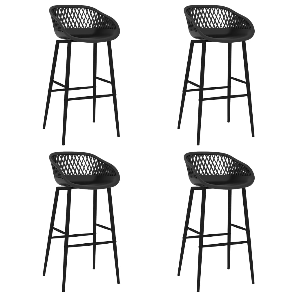 VidaXL Barstoelen 4 st zwart