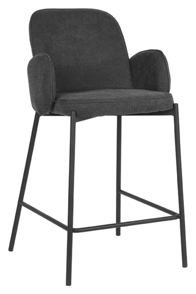 LABEL51 Barkruk Jari Weave - Antraciet (zithoogte 65cm)