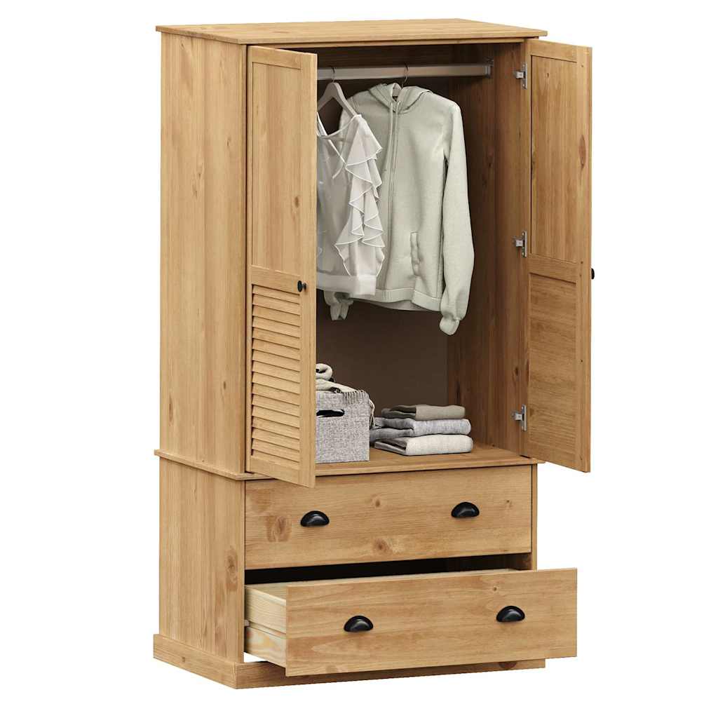 vidaXL Kledingkast VIGO 90x55x170 cm massief grenenhout