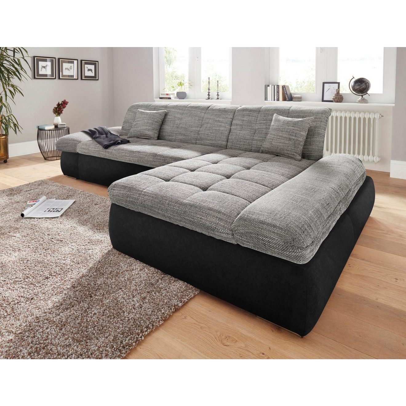 DOMO collection Hoekbank PB Moric optioneel met slaapfunctie en armsteunverstelling U-vorm