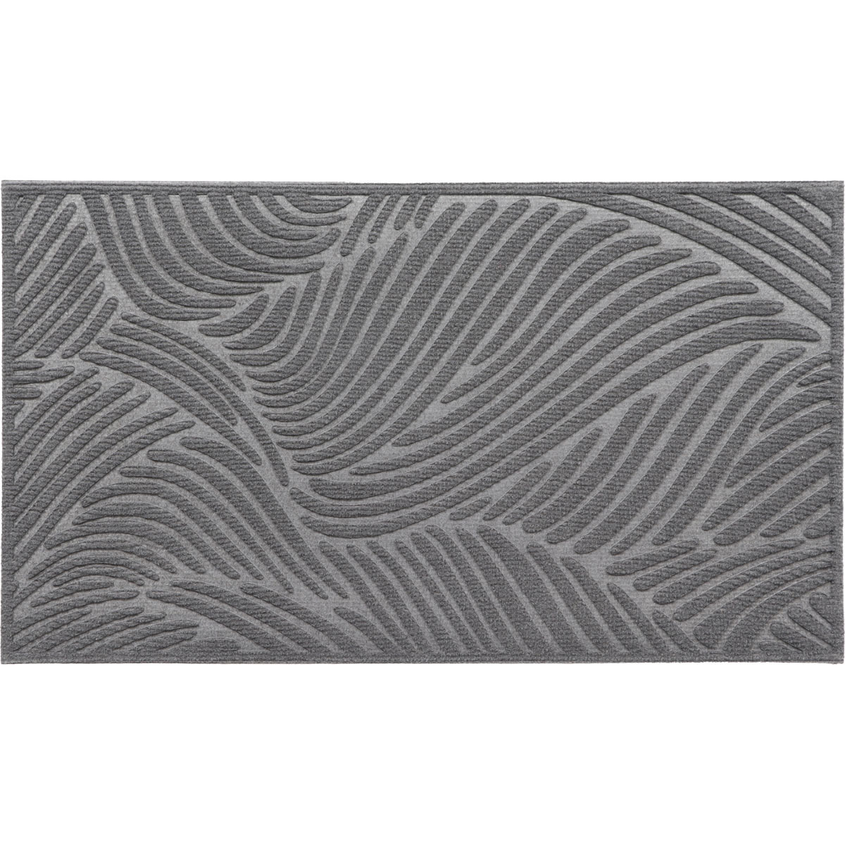 Luance Deurmat Vague - donkergrijs - rubber - rechthoek - 75 x cm - schoonloopmat -