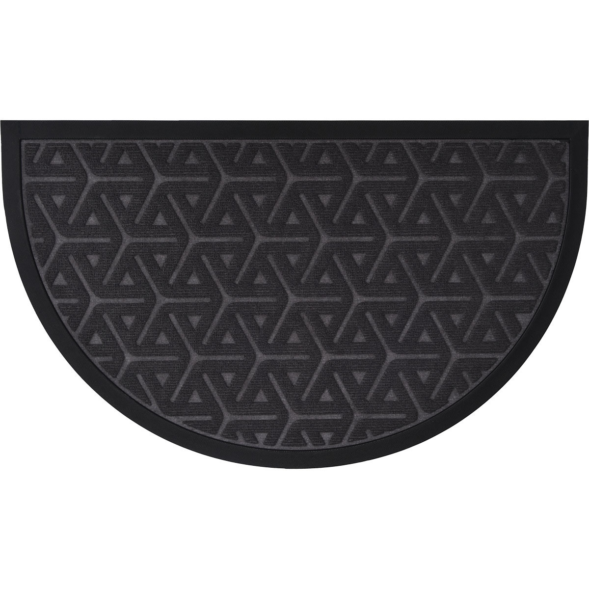 Luance Deurmat Wilson - donkergrijs - rubber - halve maan - 75 x cm - schoonloopmat -