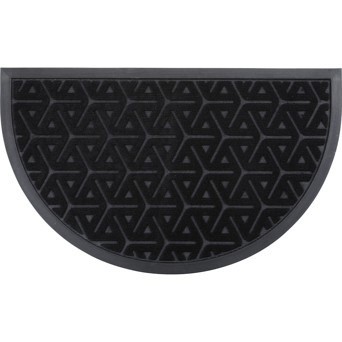 Luance Deurmat Wilson - zwart - rubber - halve maan - 75 x cm - schoonloopmat -