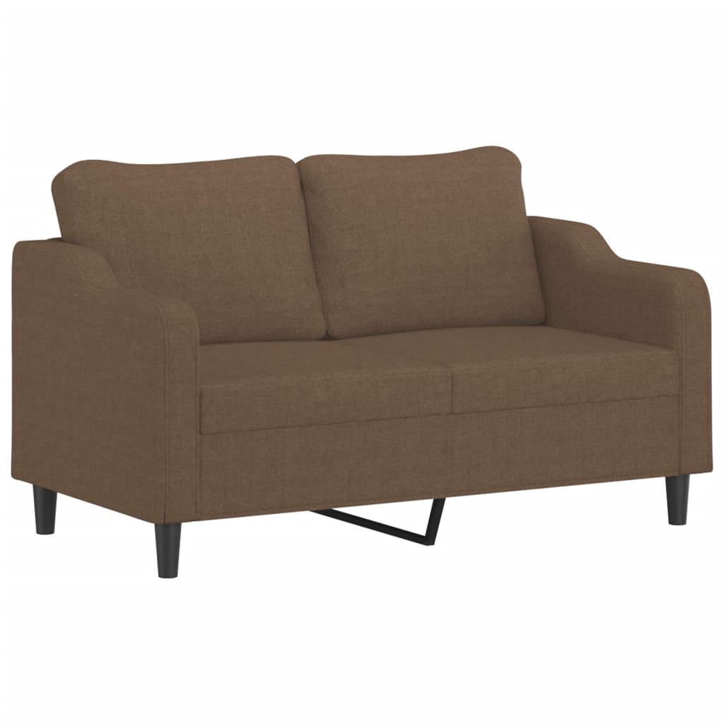 vidaXL 3-delige Loungeset met kussens stof bruin
