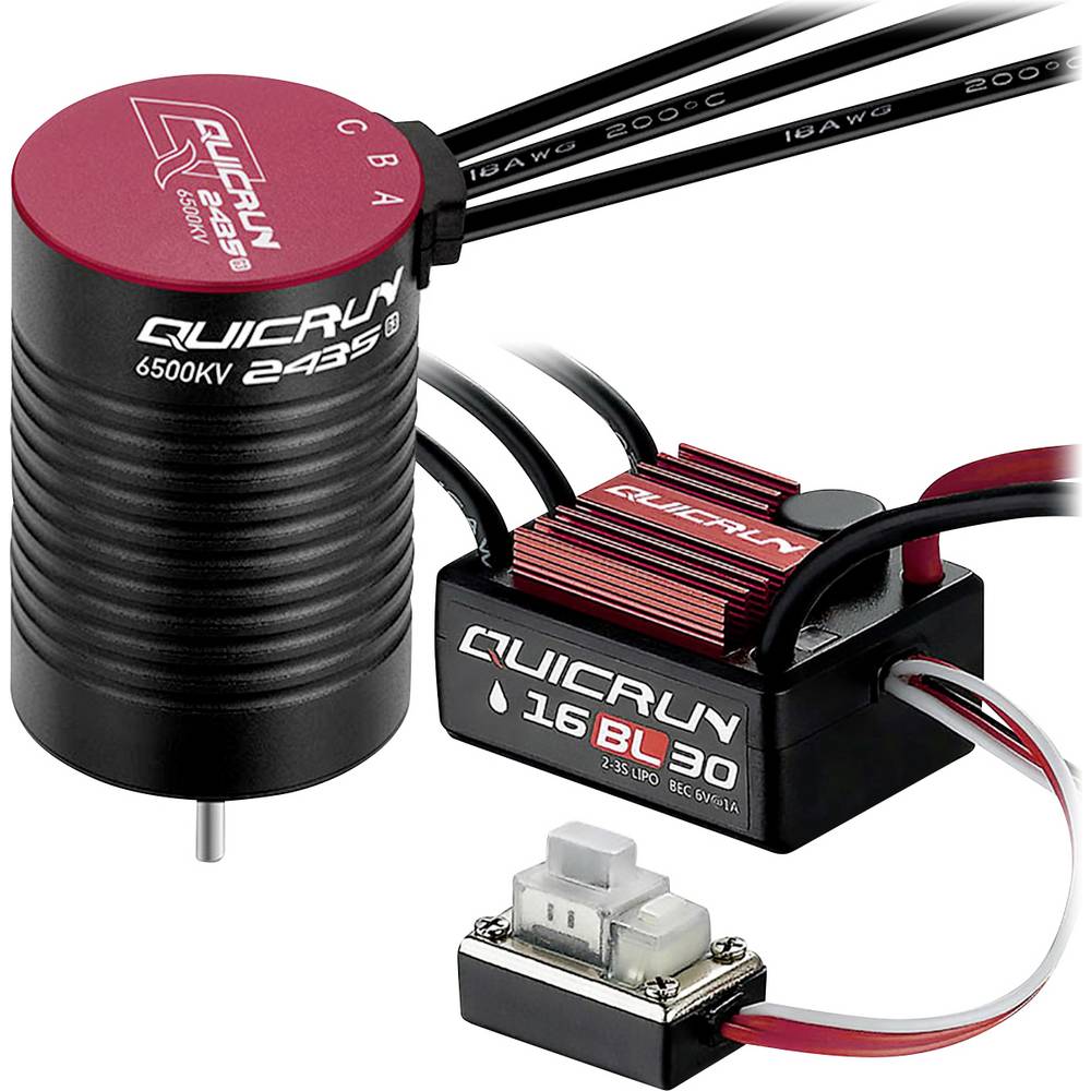 Combo WP16BL30 mit 2435SL-6500KV-G3 38030001 Brushless aandrijving voor RC auto 1:10, 1:12