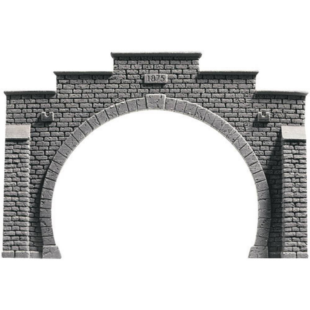 NOCH 58052 PROFI plus H0 Tunnelportaal 2-sporig Hardschuim model, Geverfd
