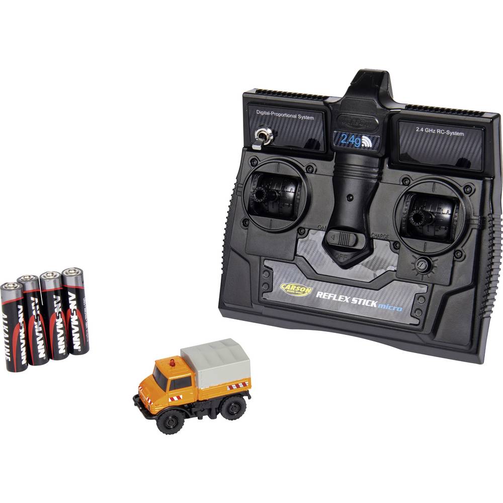 500504125 MB Unimog U406 Kommunal 1:87 RC auto Elektro Truck Incl. accu, oplader en batterijen voor de zender