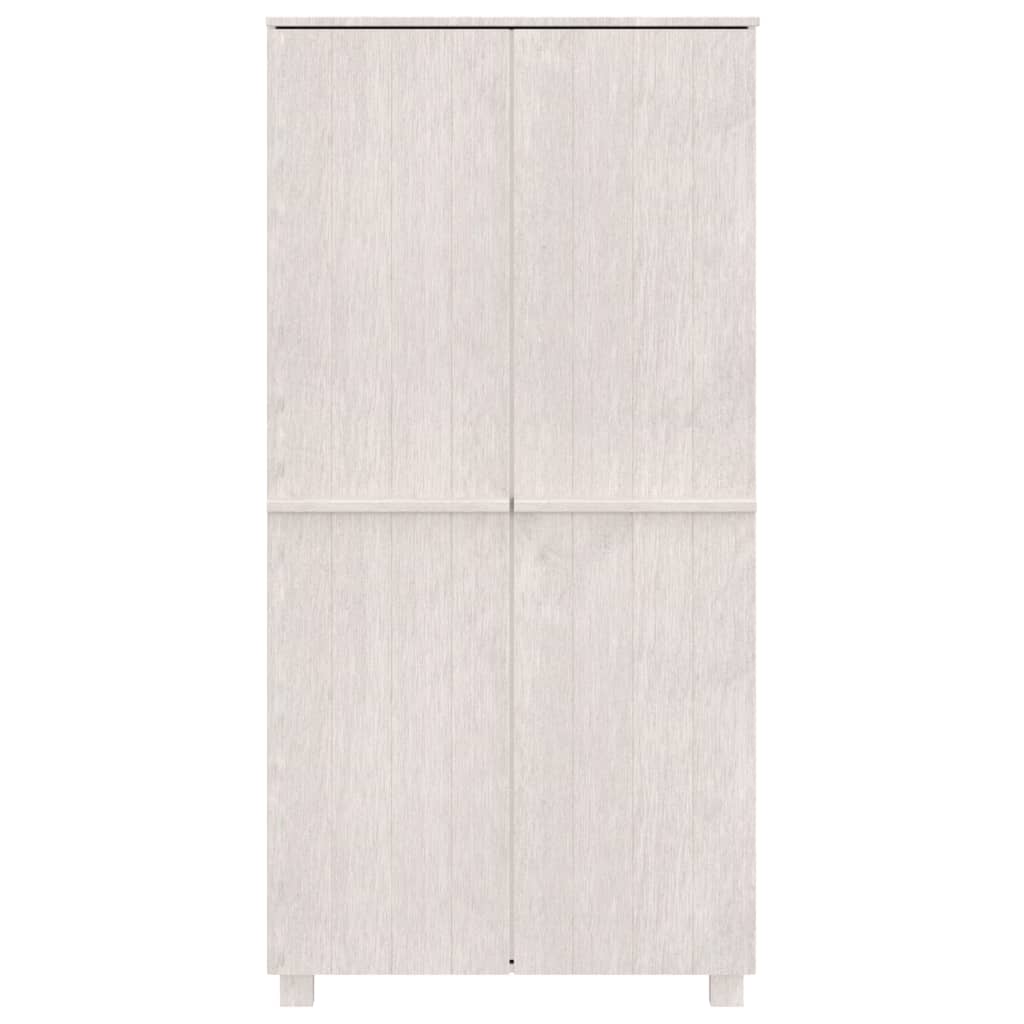 vidaXL Kledingkast HAMAR 89x50x180 cm massief grenenhout wit