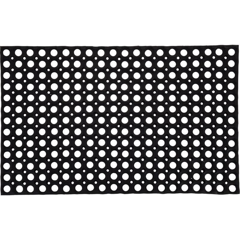 Merkloos Rubberen deurmat/buitenmat - 50 x 80 cm - groot formaat - schoonloop matten voor buiten -