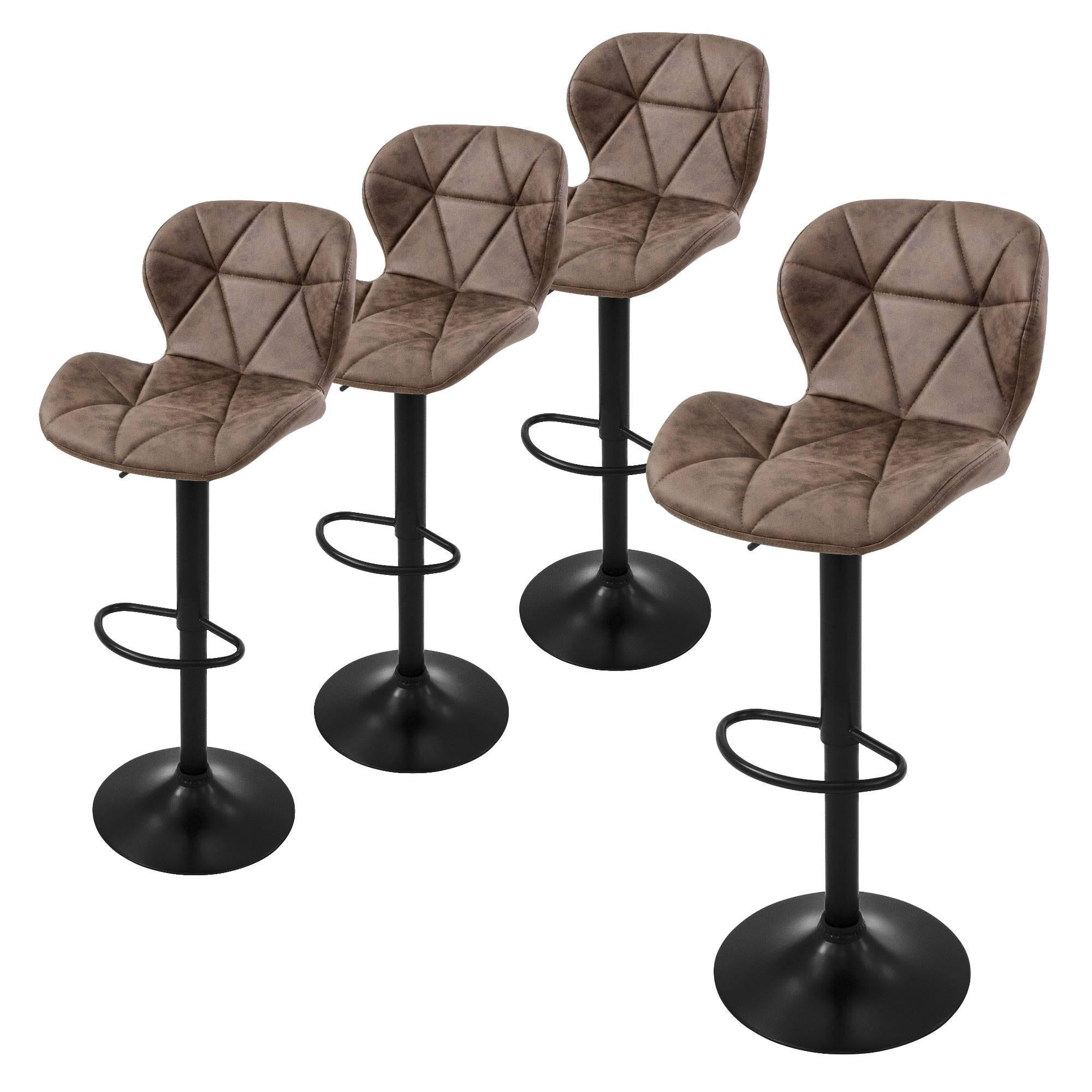 ML-Design Set van 4 barkrukken Leah kunstleer | 